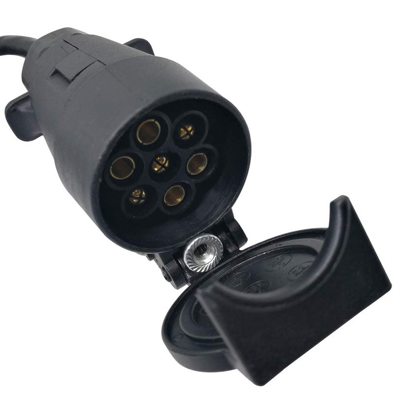 CARROFIX محول إضاءة مقطورة CARROFIX من الولايات المتحدة إلى أوروبا 4-طرق موصل مسطح (مركبة أمريكية) إلى قابس دائري 7-طرق (مقطورة أوروبية) - Image 5